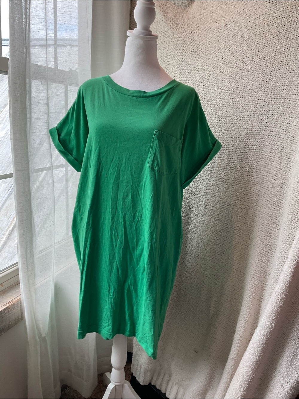 GAP Kelly Green Pocket Tee Dress